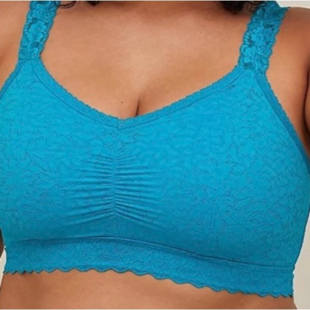 TORRID - Bralette Unlined Stretch Lace - Blue 0X - NWOT